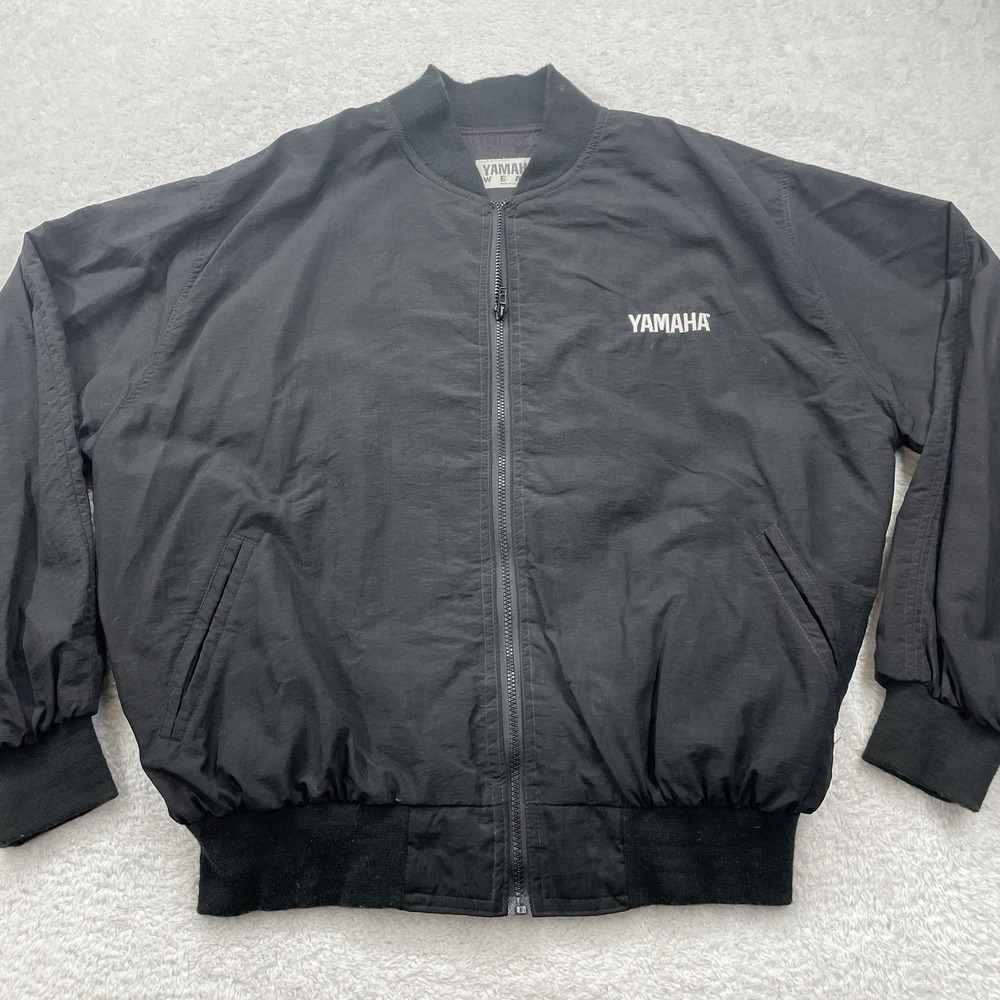 RARE‎ VTG 80s Yamaha "Clavinova" Music Producer Jacket Size XL Black Made In USA